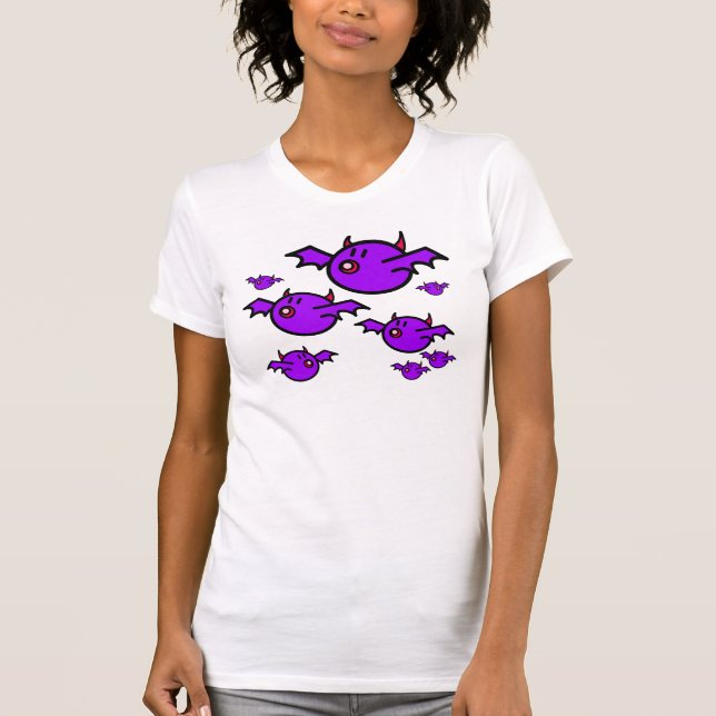 Camiseta Bastões violetas (Frente)