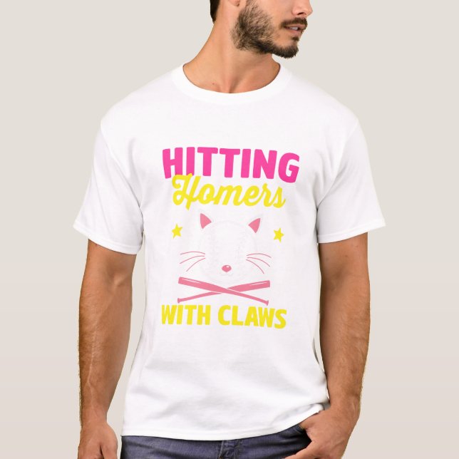 Camiseta Bat Ba De Captura De Softball Lover De Gato De Sof (Frente)