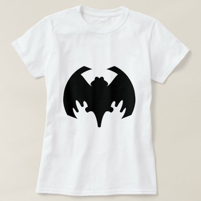 Camiseta Bat Black The MUSEUM Zazzle Gifts (Frente do Design)