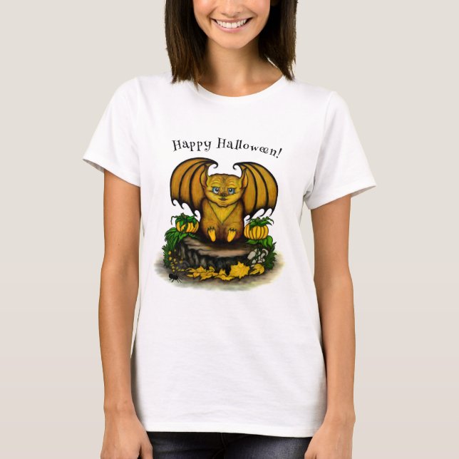 Camiseta Bat Bonito do Halloween (Frente)