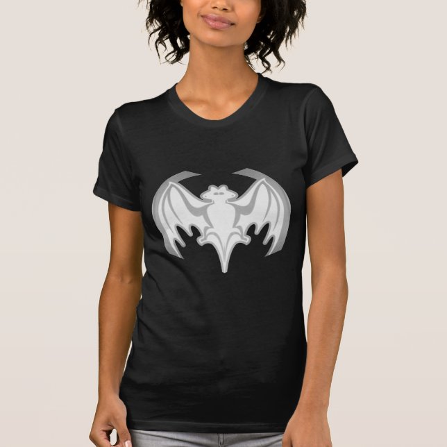 Camiseta Bat Cinza Inv The MUSEUM Zazzle Gifts (Frente)