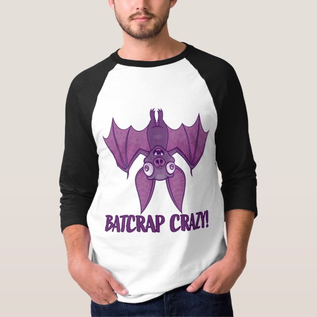 Camiseta Bat de Cartoon Louco de Batsucata (Frente)