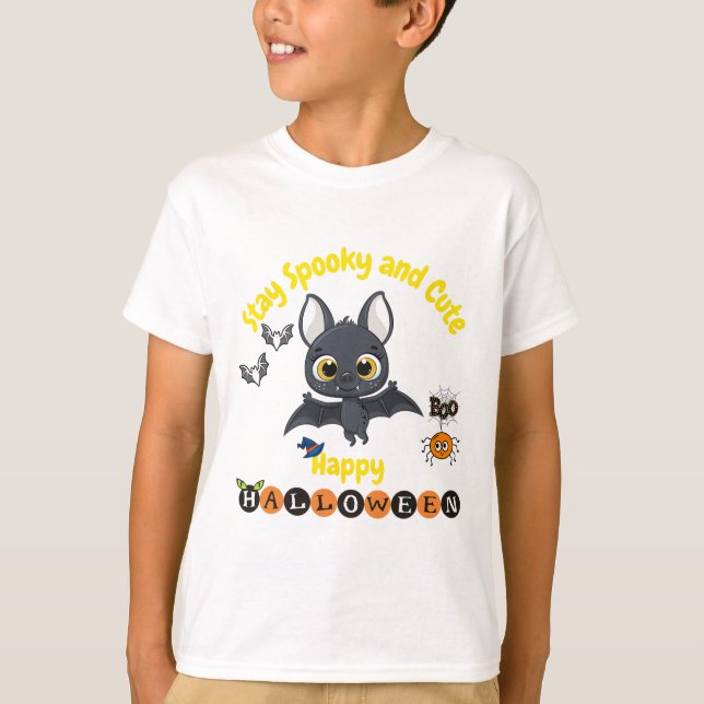 Camiseta Bat De Halloween Louco E Bonito (Frente)