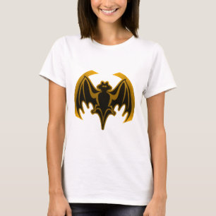 Camiseta Bat Dourado O MUSEUM Zazzle Dons