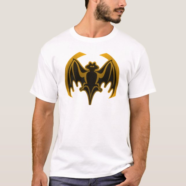 Camiseta Bat Dourado O MUSEUM Zazzle Dons (Frente)