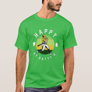 Camiseta Bat Esportivo Funny St Patricks Dia G