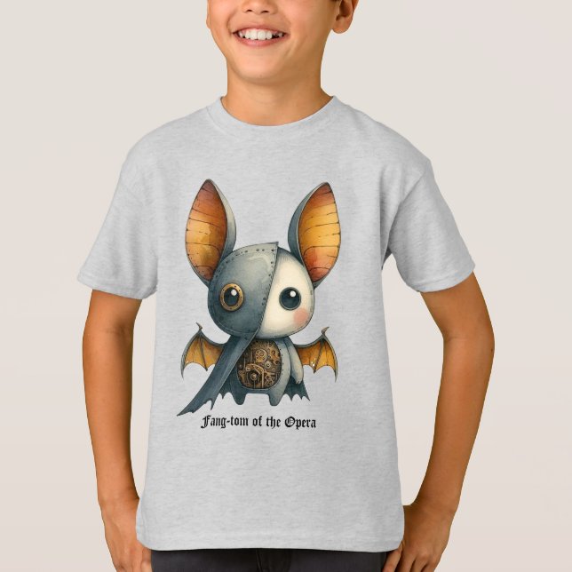 Camiseta Bat - Fang-tom do Personalizado da Ópera (Frente)