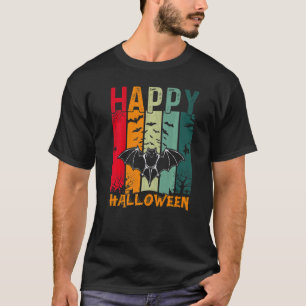 Camiseta Bat Girls Boys Retro Style Festa de Janto Hallowee