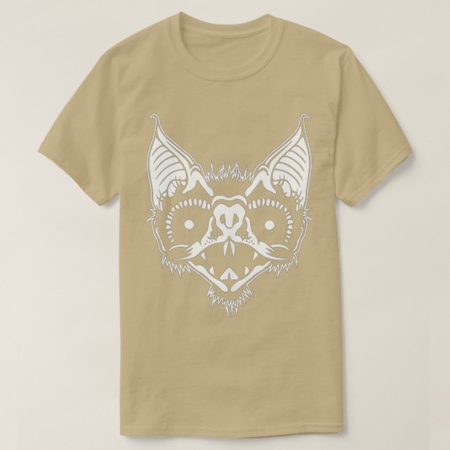 Camiseta Bat Lover Vampire Chiroptera Cabeça Gótico Punk (Frente do Design)