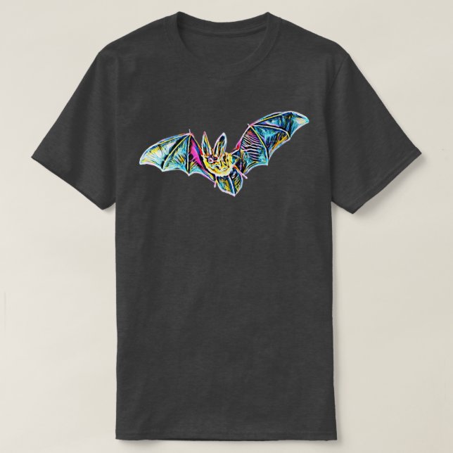 Camiseta Bat Night Motif Vampire Halloween Wing Mamãe voado (Frente do Design)