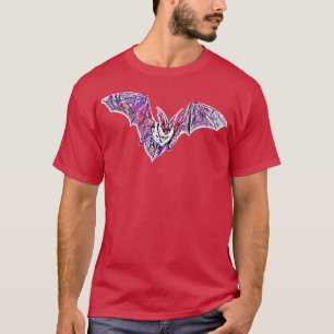Camiseta Bat Night Vampire Motif Halloween Wing Mamãe voado