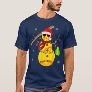 Camiseta Bat Snowman de Natal Papais noeis Snowflake Gir