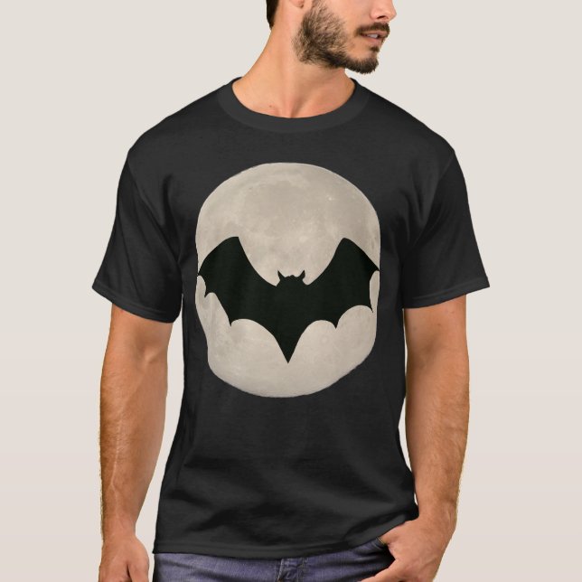 Camiseta Bat sobre a lua cheia (Frente)