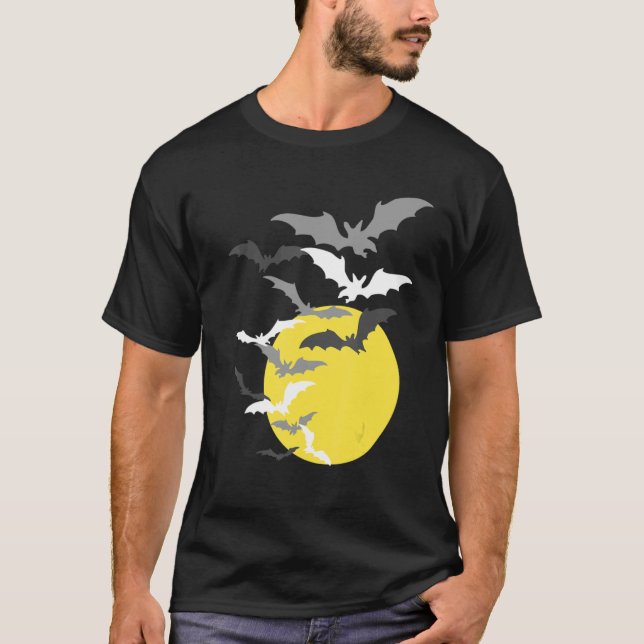 Camiseta Bat swarm at full moon (Frente)