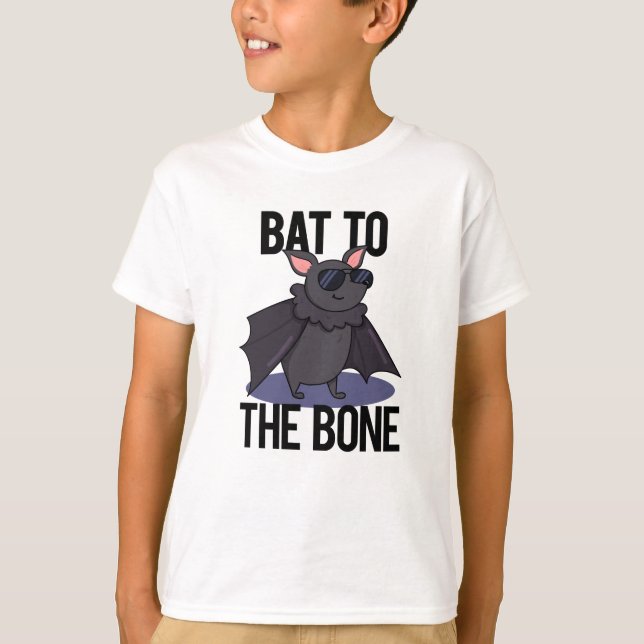 Camiseta Bat To Bone Funny Animal Pun (Frente)