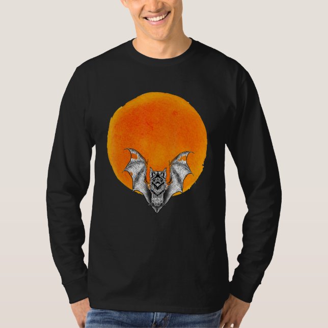 Camiseta Bat Vampiro Com Magia De Lua Completa (Frente)