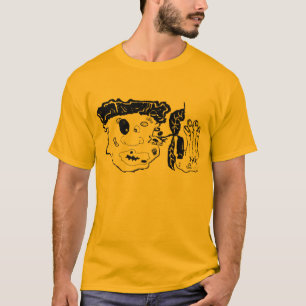 Camiseta bata acima a arte gráfica