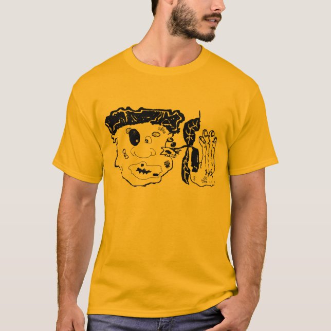 Camiseta bata acima a arte gráfica (Frente)