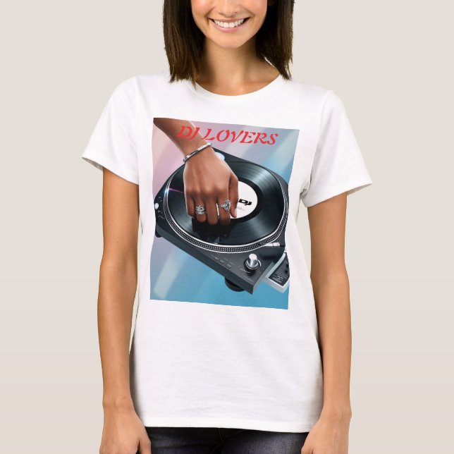 Camiseta 🎧 Bata: Mão DJ em Vibes Turntable 🎶 🔥 (Frente)