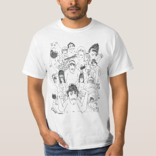 Camiseta "Bata-o" T da pintura mural do tonto