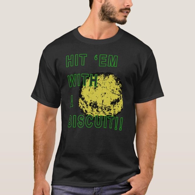 Camiseta "Bata-os com um biscoito!" T-shirt adulto (Frente)
