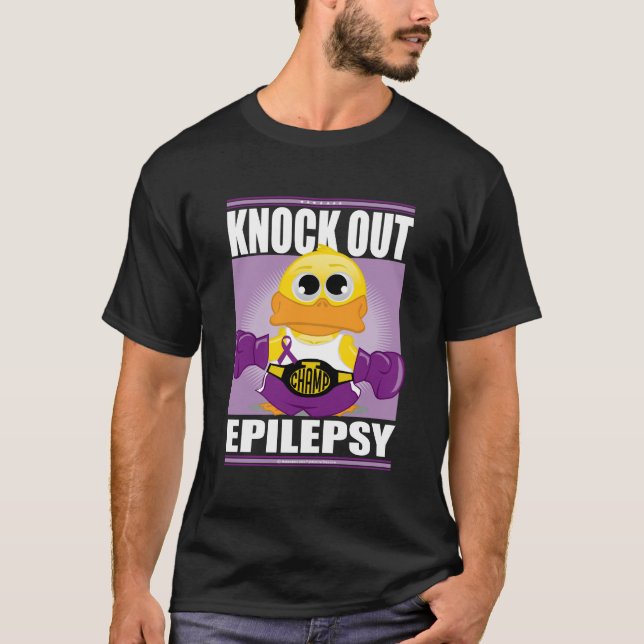 Camiseta Bata para fora a epilepsia (Frente)