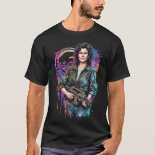 Camiseta Batalha da Ellen Ripley vs Rainha Alien com Power