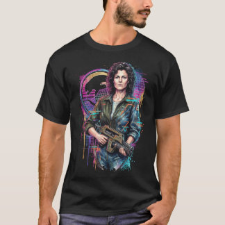 Camiseta Batalha da Ellen Ripley vs Rainha Alien com Power 