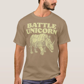 Camiseta Batalha da Unicórn Engraçado Vintage Armorada Rhin