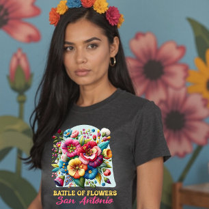 Camiseta Batalha das Flores San Antonio Texas Fiesta Floral