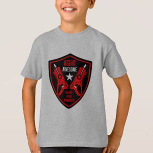 Camiseta Batalha de Arma de Dardo de Brinquedo para Criança