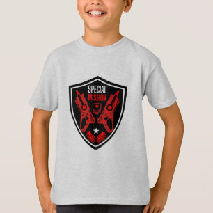 Camiseta Batalha de Arma de Dardo de Brinquedo para Meninos