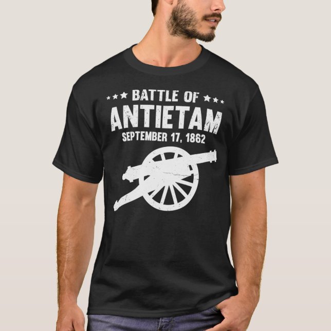 Camiseta Batalha de Batefield da Guerra Civil Antietam (Frente)