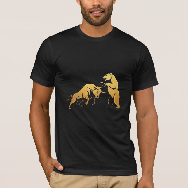 Camiseta Batalha de Bull vs Bear - Mercado de ações e opera (Frente)