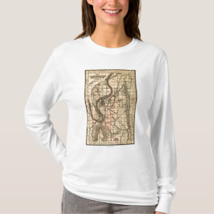 Camiseta Batalha de Chickamauga - mapa panorâmico 3 da