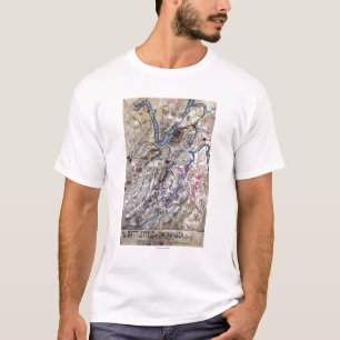 Camiseta Batalha de Chickamauga - mapa panorâmico da guerr