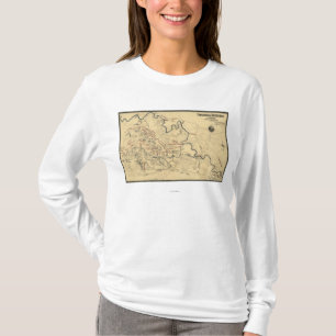 Camiseta Batalha de Chickamauga - mapa panorâmico da guerra