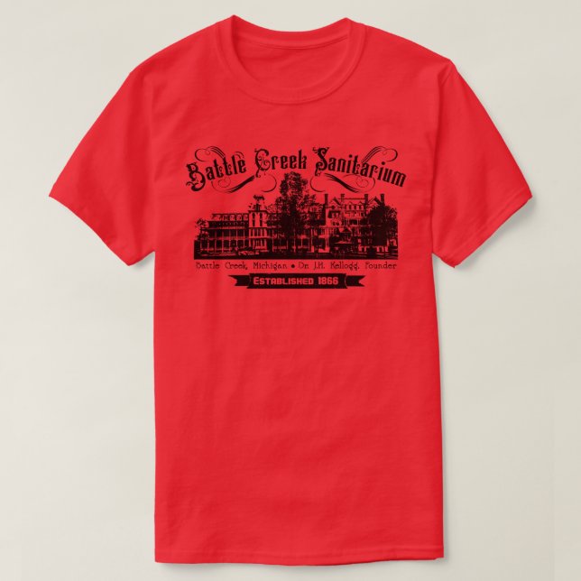 Camiseta Batalha de Creek Sanitarium (Frente do Design)