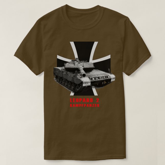 Camiseta Batalha de Leopard 2 Bundeswehr Kampfpanzer (Frente do Design)