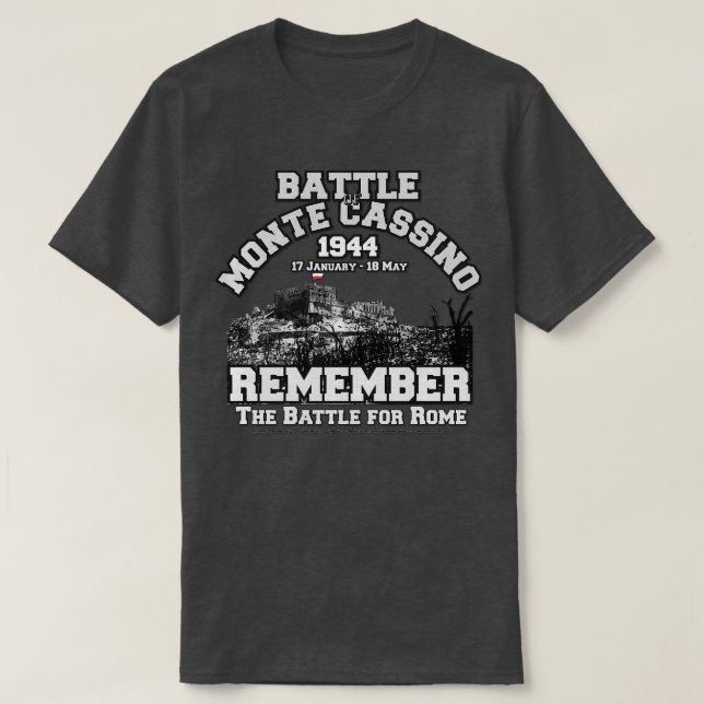 Camiseta Batalha de Monte Cassino 1944 (Frente do Design)