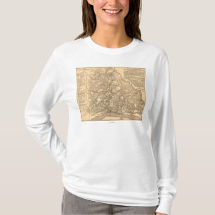 Camiseta Batalha de Shiloh - mapa panorâmico 3 da guerra