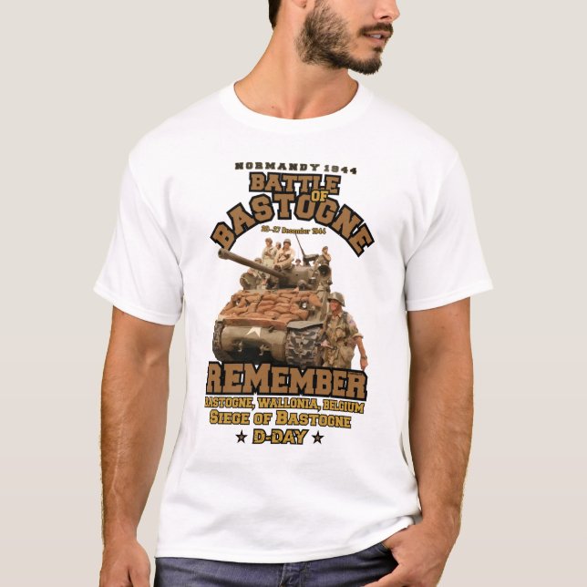 Camiseta Batalha do T-Shirt Bastogne Veterans (Frente)