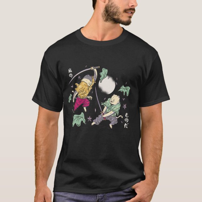 Camiseta Batalha dos Gatos Samurais (Frente)