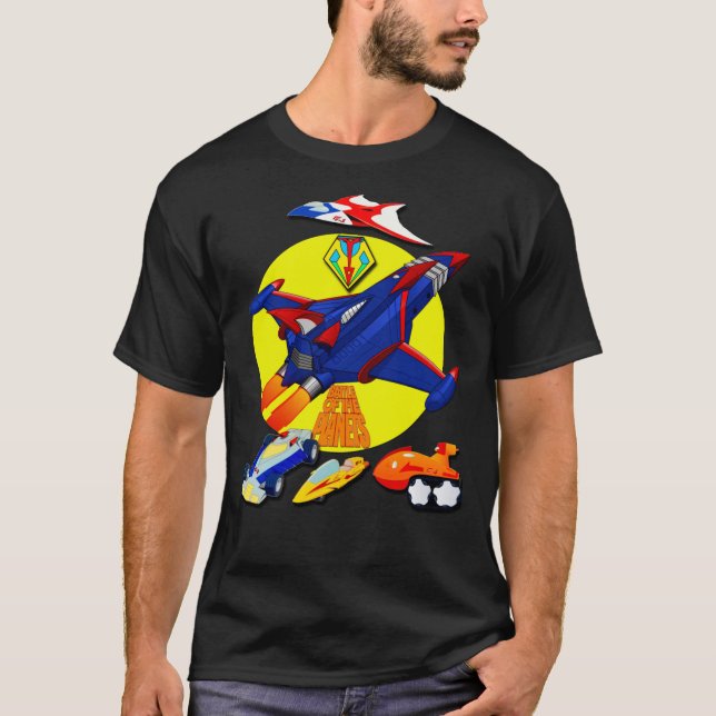 Camiseta Batalha Dos Planetas Logótipo Do Veículo Gatchaman (Frente)
