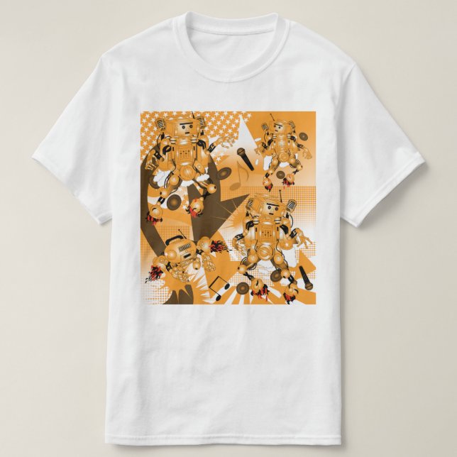Camiseta batalha dos robôs do Hiphop (Frente do Design)
