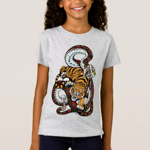 Camiseta Batalha Épica: Arte do Tigre vs. Cobra