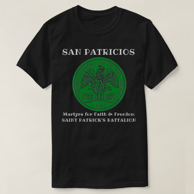 Camiseta Batalhão de San Patricios Saint Patricks (Frente do Design)