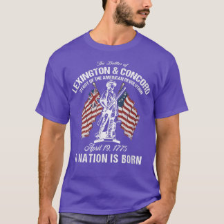 Camiseta Batalhas De Lexington E Concord American Revoluti