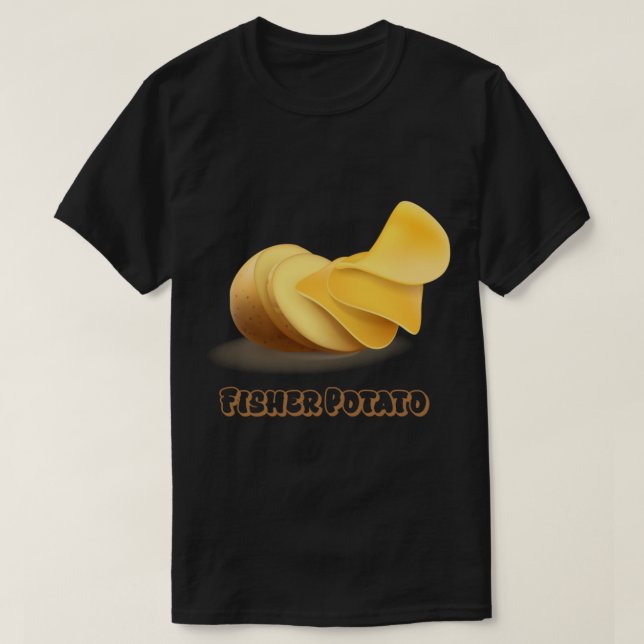 Camiseta Batata-Branca, Batata-Pato-De-Peixe (Frente do Design)