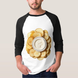 Camiseta Batata com uma pequena taça de maionese